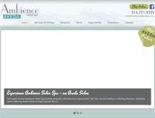 Tablet Screenshot of ambiencesalonspa.com